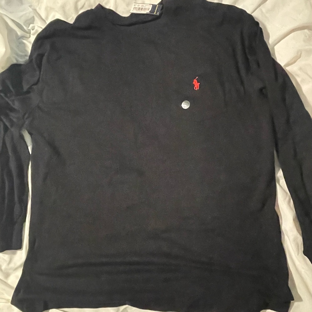 Polo Ralph Lauren Black Shirt with Logo Classic Fit Basic Fall Winter